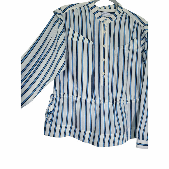 10 Crosby Derek Lam Striped Blouse Top Size 6 - Picture 4 of 8
